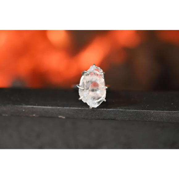 raw diamond engagement ring uncut stone unique alternative unconventiona… - Picture 6 of 7